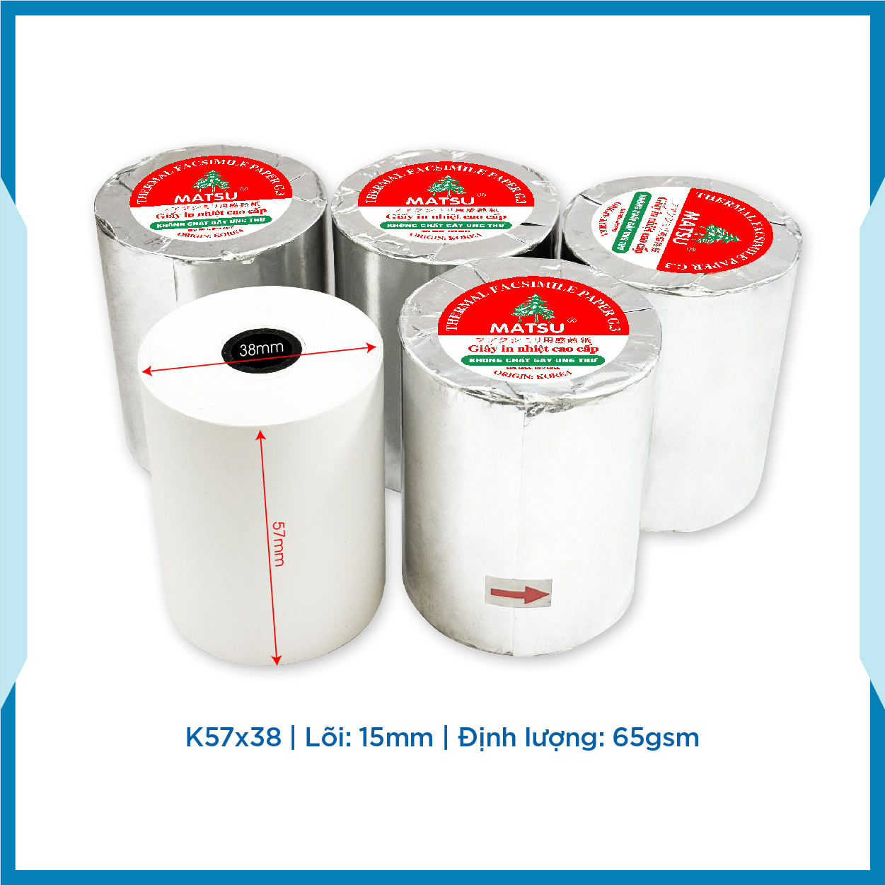 GIẤY IN NHIỆT K57x38 - GIẤY IN HÓA ĐƠN